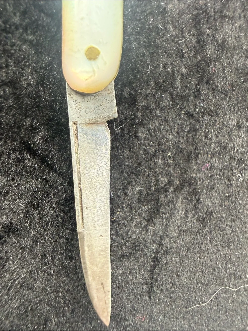 Vintage Germany Mother of Pearl Folding Pen Knife Pocket Knife